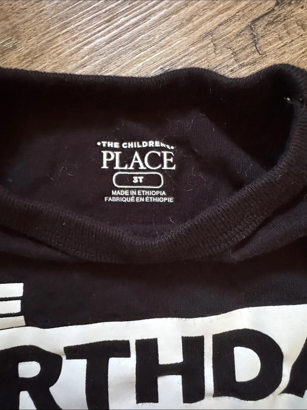 The Children's Place Black & White 'Birthday Dude' Tee